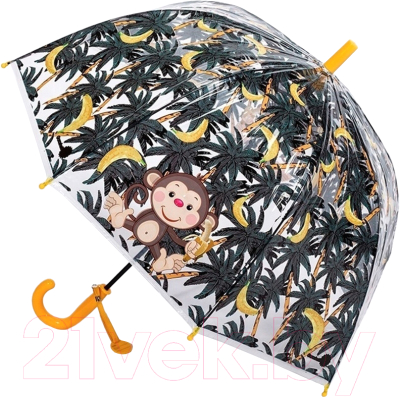 Зонт-трость RST Umbrella 060A (прозрачный/желтый)