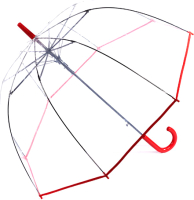 Зонт-трость RST Umbrella 116А (прозрачный/красный) - 