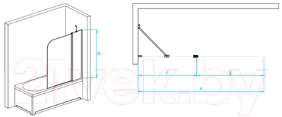 Изображение товара Стеклянная шторка для ванны RGW SC-011-B / 351101109-14