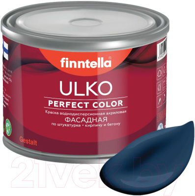 Краска Finntella Ulko Keskiyo / F-05-1-1-FL002 (900мл, темно-синий)