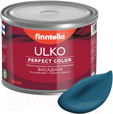 Краска Finntella Ulko Myrsky / F-05-1-1-FL011 (900мл, бирюзовый)