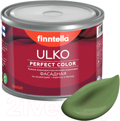 Краска Finntella Ulko Vihrea / F-05-1-1-FL025 (900мл, зеленый)