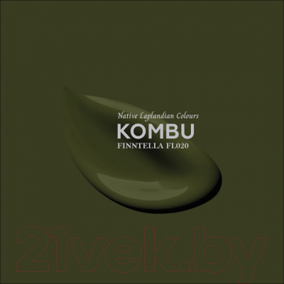 Краска Finntella Ulko Kombu / F-05-1-9-FL020 (9л, буро-зеленый)