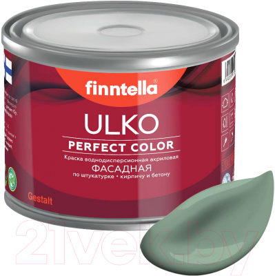 Краска Finntella Ulko Naamiointi / F-05-1-1-FL041 (900мл, зеленый хаки)