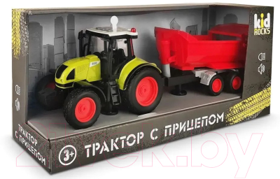 Изображение товара Трактор игрушечный Kid Rocks С прицепом / YK-2114