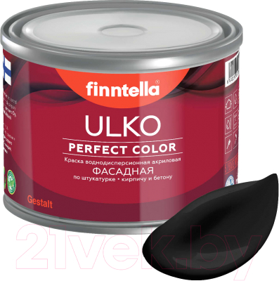 Краска Finntella Ulko Musta / F-05-1-1-FL135 (900мл, черный)