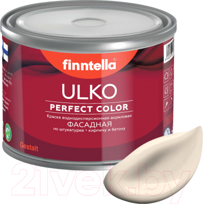 Краска Finntella Ulko Manteli / F-05-1-9-FL100 (9л, бежевый)