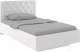 Полуторная кровать Rinner Тиффани М40 с ПМ и каретной стяжкой 120x200 (белый текстурный) - 