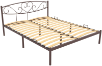 Двуспальная кровать Князев Мебель Магнолия МЯ.160.200.К/1 (коричневый муар) - 