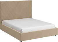 Двуспальная кровать Bravo Мебель Ирма с ПМ 160x200 (латте) - 