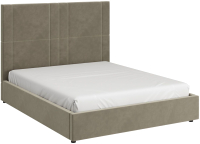 Двуспальная кровать Bravo Мебель Клео с ПМ 160x200 (светло-серый) - 