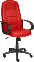 Кресло офисное Tetchair СН747 кожзам (красный) - 