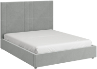 Двуспальная кровать Bravo Мебель Клео с металлокаркасом 160x200 (холодный серый) - 
