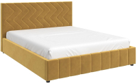 Полуторная кровать Bravo Мебель Нельсон Зигзаг с ПМ 120x200 (горчица) - 