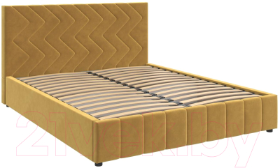 Полуторная кровать Bravo Мебель Нельсон Зигзаг с ПМ 120x200 (горчица)