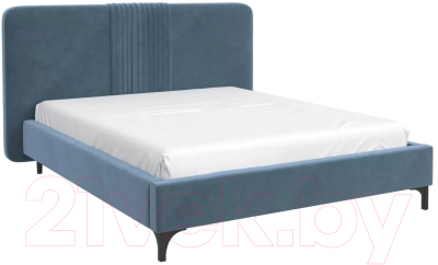 Двуспальная кровать Bravo Мебель Стелла-1 с ПМ 160x200 (джинс)