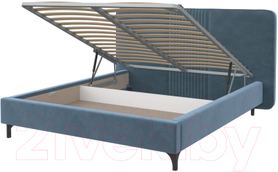 Двуспальная кровать Bravo Мебель Стелла-2 с ПМ 160x200 (джинс)