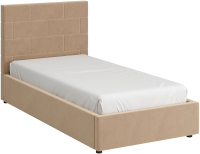 Односпальная кровать Bravo Мебель Тайм с металлокаркасом 90x200 (латте) - 