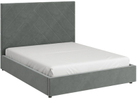 Двуспальная кровать Bravo Мебель Такома с металлокаркасом 160x200 (холодный серый) - 