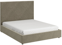 Двуспальная кровать Bravo Мебель Такома с металлокаркасом 160x200 (светло-серый) - 