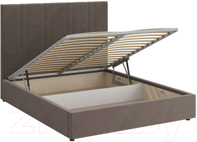 Двуспальная кровать Bravo Мебель Харви с ПМ 160x200 (капучино)