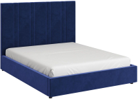 Двуспальная кровать Bravo Мебель Харви с ПМ 160x200 (глубокий синий) - 