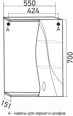 Купить Шкаф с зеркалом для ванной Mixline Лима 55 551706  