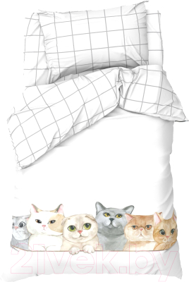 Комплект постельного белья Этель Happy Cats / 7582933