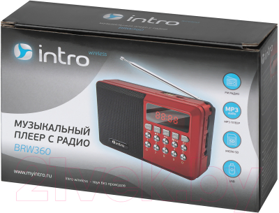 Радиоприемник INTRO BRW360 (черный)