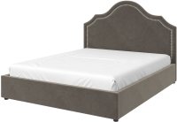Двуспальная кровать Bravo Мебель Оливия с металлокаркасом 160x200 (светло-серый) - 