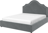 Двуспальная кровать Bravo Мебель Оливия с металлокаркасом 160x200 (холодный серый) - 