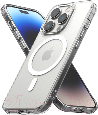 Чехол-накладка Ringke Fusion Magnetic Magsafe для iPhone 14 Pro Max (матовый, прозрачный)