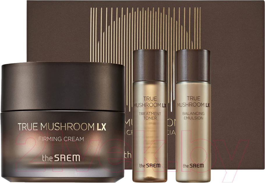 Набор косметики для лица The Saem True Mushroom LX Firming Крем 50мл+Тонер 31мл+Эмульсия 31мл