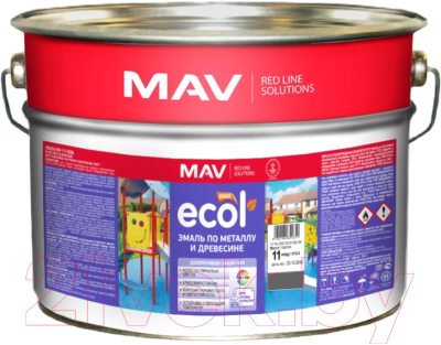 Эмаль MAV Ecol ПФ-115 (11кг, фиолетовый)