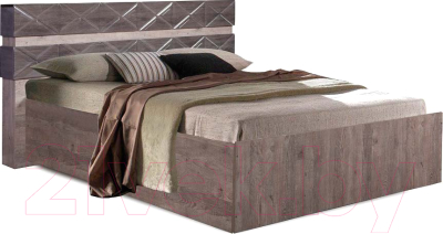 Двуспальная кровать Мебель-КМК 1800 Монако 0673.17 (сосна натуральная/дуб шале графит)