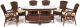 Комплект садовой мебели Tetchair Andrea Grand (античный орех/ткань рубчик/кремовый) - 