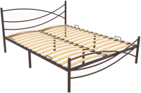 Двуспальная кровать Князев Мебель Калифорния КЯ.160.200.К/1 (коричневый муар) - 