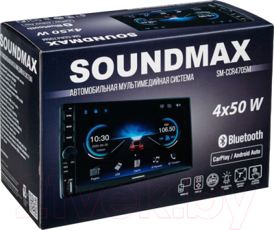 Автомагнитола SoundMax SM-CCR4705M (черный)