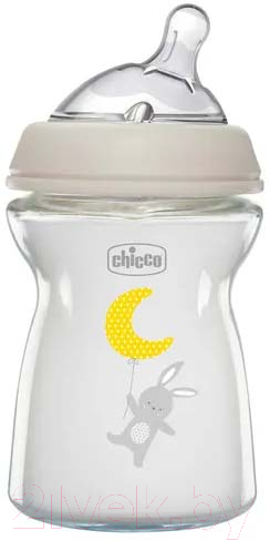 Бутылочка для кормления Chicco Natural Feeling с силиконовой соской и наклоном / 00081221300000