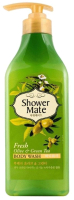 Гель для душа KeraSys Shower Mate Fresh Olive & Green Tea (550мл) - 