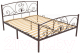Двуспальная кровать Князев Мебель Нимфея НЯ.180.200.К/1 (коричневый муар) - 