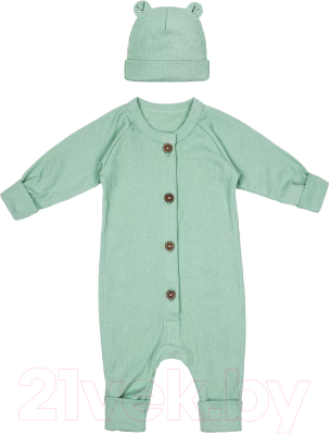 Комплект одежды для малышей Amarobaby Fashion / AB-OD21-FS5001/13-56 (зеленый, р.56)