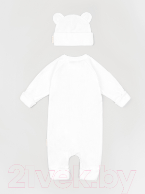 Комплект одежды для малышей Amarobaby Fashion / AB-OD21-FS5001/33-62 (молочный, р.62)