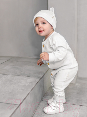 Комплект одежды для малышей Amarobaby Fashion / AB-OD21-FS5001/33-62 (молочный, р.62)