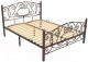 Двуспальная кровать Князев Мебель Виктория ВЯ.160.200.К/1 (коричневый муар) - 
