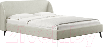 Каркас кровати Сонум Rosa 160x200 (микровелюр светло-серый)