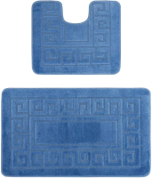Набор ковриков для ванной и туалета Maximus Ethnic 2509 (50x80/40x50, синий) - 