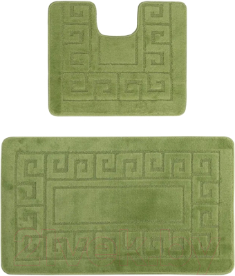 Набор ковриков для ванной и туалета Maximus Ethnic 2510 (50x80/40x50, зеленый)