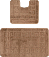 Набор ковриков для ванной и туалета Maximus Ethnic 2546 (50x80/40x50, светло-коричневый) - 