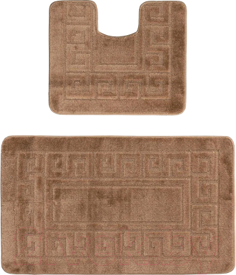 Набор ковриков для ванной и туалета Maximus Ethnic 2546 (50x80/40x50, светло-коричневый)